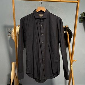Bonobos unbutton Down shirt Navy herringbone